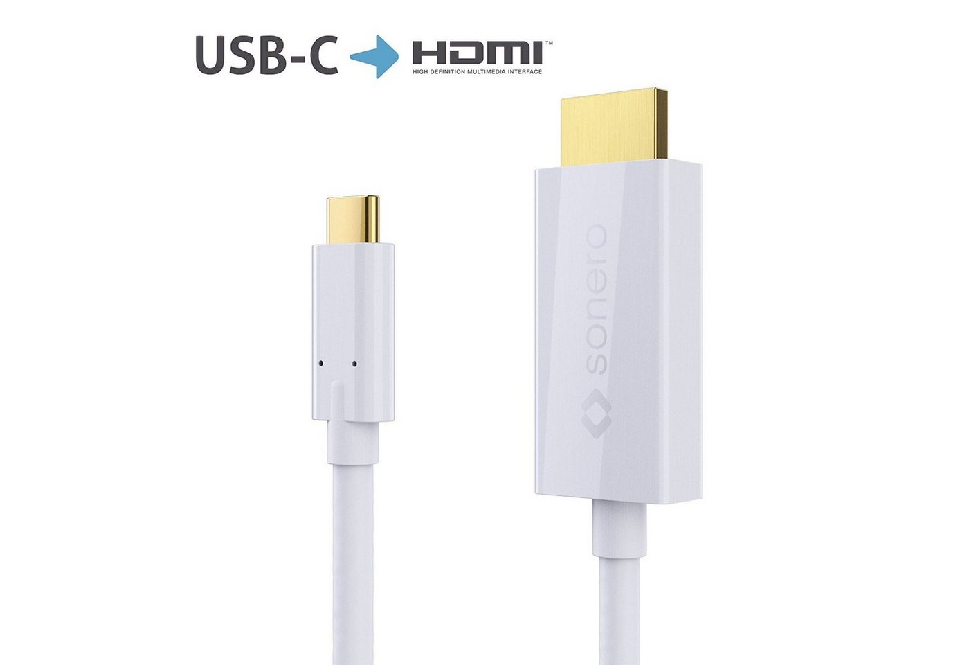 sonero sonero UCC011-015 USB-C auf HDMI 2.0 Kabel, 4K@60Hz mit 18Gbps, USB USB-Kabel von sonero