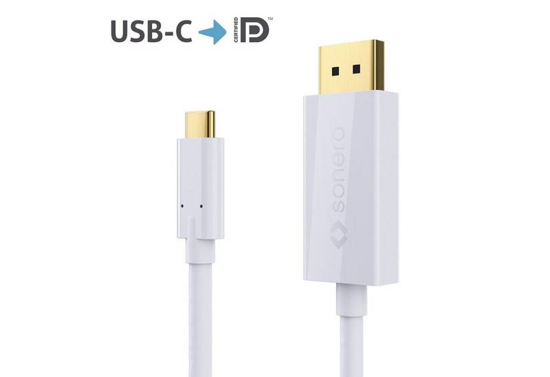 sonero sonero UCC021-020 USB-C auf DisplayPort Kabel, 4K@60Hz mit 18Gbps, USB-Kabel von sonero