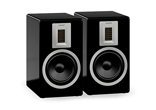 sonoro Orchestra HiFi Regallautsprecher Paar (2 Wege Bassreflex, Holzgehäuse, perfekte Ergänzung Maestro) Design Lautsprecher Boxen Schwarz von sonoro