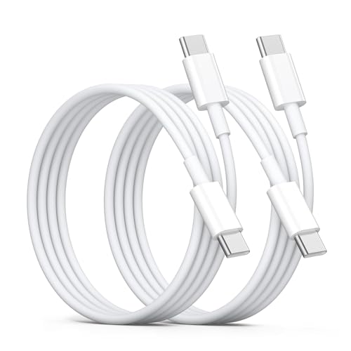 soodyoow USB C Kabel, iPhone 15 ladekabel, 2Stück 2M 60W USB C auf USB C Schnellladekabel, PD3.0 USB C Ladekabel Füri Phone 16/15 Serie, MacBook Pro/Air, iPad Pro/Air, Galaxy S24/S23 von soodyoow
