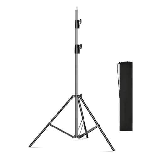 Light Stand 2,6m Lichtständer mit 6,35mm auf 9,5mm Universal-Adapter für Studio Monolight Softbox Reflektor Fotografie Hochformat Video von soonpho