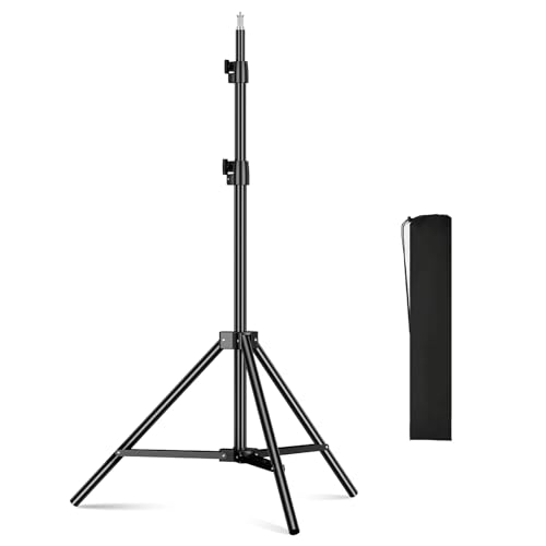 Light Stand 2m Lichtständer mit 6,35mm auf 9,5mm Universal-Adapter für Studio Monolight Softbox Reflektor Fotografie Hochformat Video von soonpho