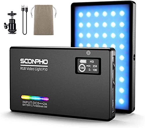 RGB Licht Fotografie, LED Video Licht Aluminium CRI97+ LED Video Light 2500K-8500K 360 °Vollfarbe LED Videoleuchte Mini für Videokonferenz YouTube Fotografie Vlogs DSLR Kamera RGB Licht Fotografie, LED Video Licht Aluminium CRI97+ LED Video Light 2500K-8500K 360 °Vollfarbe LED Videoleuchte Mini für Videokonferenz YouTube Fotografie Vlogs DSLR Kamera von soonpho