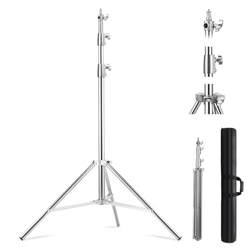 Soonpho 3m Spring Buffer Lichtstativ,Rostfreier Stahl Blitzstativ Galgenstativ mit Aufbewahrungstasche und 1/4,3/8 Zoll Adapter für Studio Videoaufnahmen, Reflektor, Licht, Softbox, Regenschirm Soonpho 3m Spring Buffer Lichtstativ,Rostfreier Stahl Blitzstativ Galgenstativ mit Aufbewahrungstasche und 1/4,3/8 Zoll Adapter für Studio Videoaufnahmen, Reflektor, Licht, Softbox, Regenschirm von soonpho