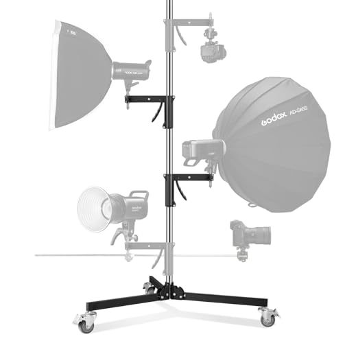 Soonpho Metal Heavy Rollstativ Studiostativ 240cm Robustes C Stand mit Rollen für stativ und 2 Schiebbarer Griff Kit,Maximale Tragfähigkeit 15kg für Studio Monolight Softbox Reflektor Soonpho Metal Heavy Rollstativ Studiostativ 240cm Robustes C Stand mit Rollen für stativ und 2 Schiebbarer Griff Kit,Maximale Tragfähigkeit 15kg für Studio Monolight Softbox Reflektor von soonpho