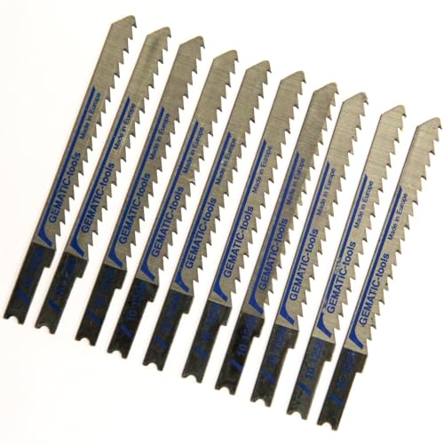 sopomarkt24 Stichsägeblätter Holz Sägeblatt für Stichsäge U-Schaft, 10 Stück, 100mm, für verleimte Hölzer, Sauberer Schnitt, Passend für Black & Decker, 2 Packungen à 5 Stück sopomarkt24 Stichsägeblätter Holz Sägeblatt für Stichsäge U-Schaft, 10 Stück, 100mm, für verleimte Hölzer, Sauberer Schnitt, Passend für Black & Decker, 2 Packungen à 5 Stück von sopomarkt24