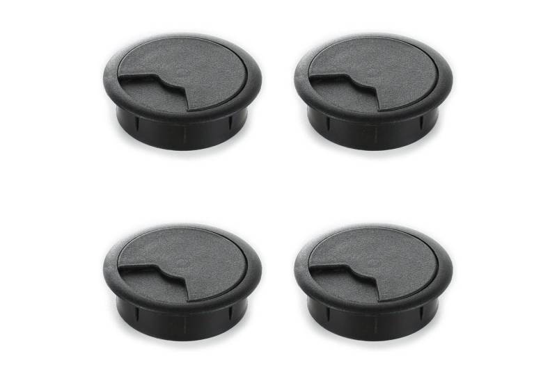 sossai® Kabelführung Schreibtisch Kabeldurchlass Ø60/Ø80mm in Schwarz (4-St) von sossai®