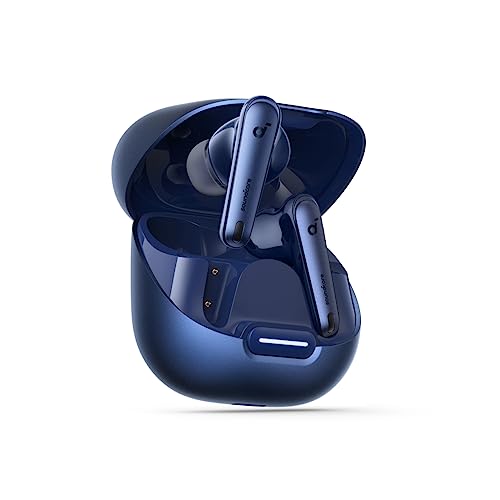soundcore by Anker Liberty 4 NC Bluetooth-Kopfhörer mit Geräuschunterdrückung, 98,5% Noise Cancelling, Adaptive Geräuschunterdrückung für Ohren und Umgebung, Hi-Res Sound, 50H Wiedergabe (Blau) von soundcore