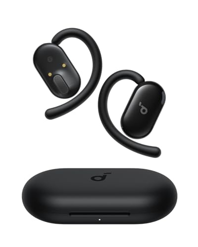 soundcore V20i von Anker Open-Ear Kopfhörer, verstellbare Ohrhaken, komfortabel, fester Halt, starker Bass, rauschfreie Telefonate, IP55, LED, 36h Spielzeit,Bluetooth 5.4 Earbuds,Multipoint Connection von soundcore
