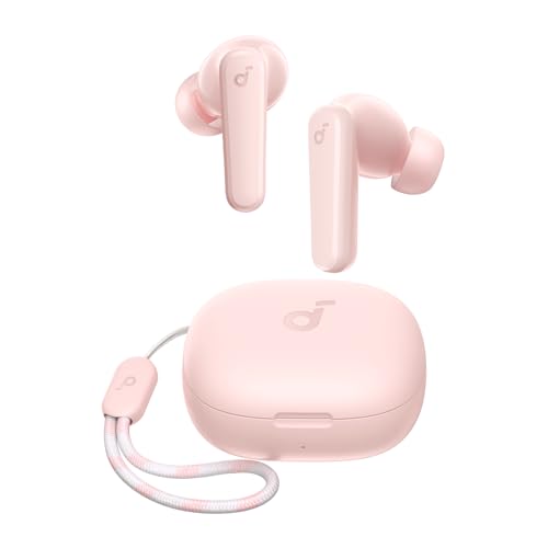 soundcore by Anker P20i Kabellose Bluetooth Kopfhörer in-Ear, 10mm Treiber, Bluetooth 5.3, Anpassbarer EQ, 30 Std. Spielzeit, IPX5 wasserfest, 2 Mikros mit KI, einzeln verwendbar (rosa) von soundcore