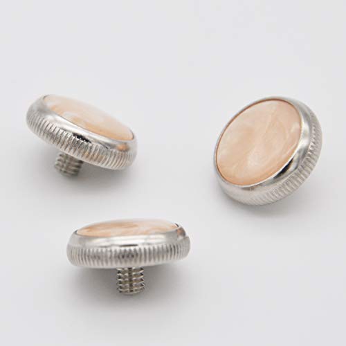 3 x Soundman® Ventildeckel für Trompete (Traditionelle Form) in Perlmuttoptik - Valve Caps Fingerknöpfe - Set à 3 Stück von soundman