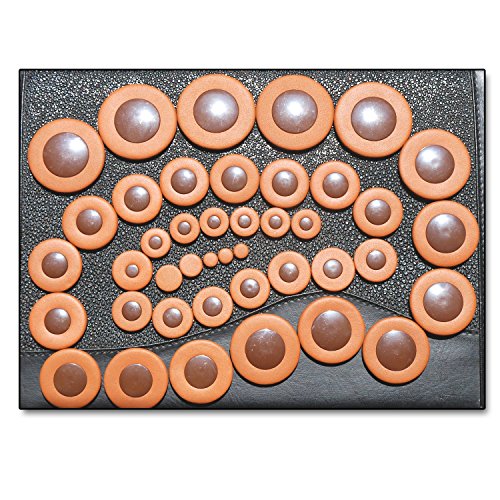 42 Polster Soundman® Altsaxophon Saxophon Universal Polsterset Saxophonpolster Set Leather Werkstatt Reparatur Wartung Resonatoren aus Kunststoff Pads Kunststoffresonatoren 42 Stück von soundman