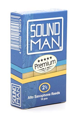 Blättchen für Altsaxophon Blätter Reeds Alt Saxophon Saxophonblättchen Saxophonblätter Saxophone Rohrblättchen Rohrblätter Holzblätter Holzblättchen 1 Schachtel 10 Stück (2,5) von soundman