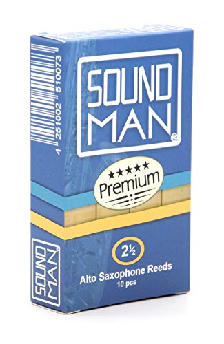 Soundman® Blättchen für Altsaxophon - 10 Rohrblätter für Saxophon - Schachtel à 10 Stück - Stärke 2,5 von soundman