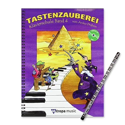 Tastenzauberei, Band 4 - Klavierschule mit Audio-CD ISBN 9789043134613 - Lehrgang für Klavier - Deutsch, mit CD und Notenbleistift von soundman