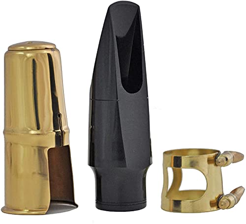 Tuyama® Mundstück für Altsaxophon D5 - Mittlere Öffnung - Komplett mit Blattschraube und Blattkapsel von soundman