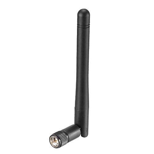 Sourcing Map WLAN-Antenne, 3dBi, 2,4/5,8 GHz, SMA-Stecker, Omni-Richtung, Dual-Band, 110 mm, faltbar, kompatibel mit Bluetooth-/Zigbee-Antenne, Schwarz von sourcing map