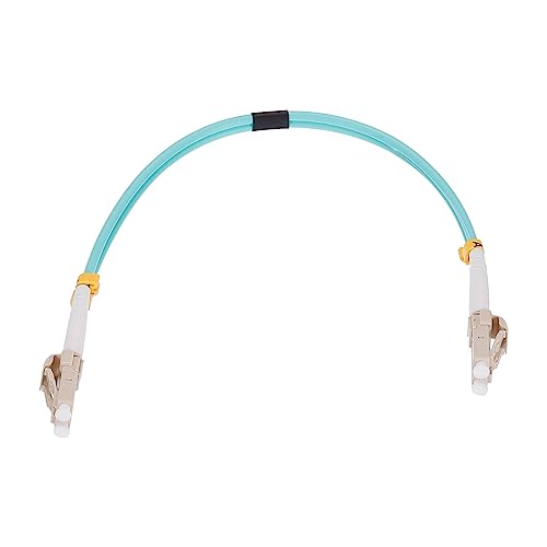 sourcing map 0.2 Meter 0.6Ft Faser Aufnäher Kabel Multimode Duplex LC-LC OM3 LSZH Faser Lichtbrücke Grün für Netzwerk Transceiver 1Stk von sourcing map