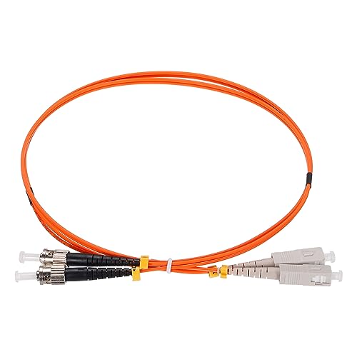 sourcing map 1 Meter 3.2Ft Faser Patch Kabel Mehrmodus Duplex SC-ST OM1 LSZH Faseroptisches Kabel Kordel Faseroptik Jumper Orange Netzwerk Sender/Empfänger 1Stk von sourcing map