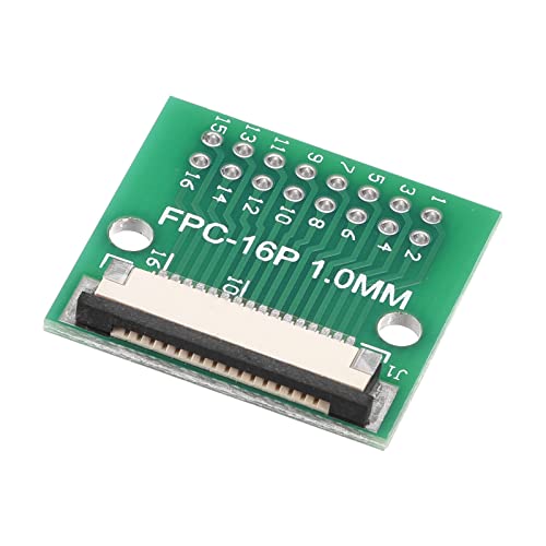 sourcing map 1 Stück FPC FFC Konverter Steckerplatine 16P 1.0mm auf Buchsenseite 0.5mm Rückseit auf DIP 2.54 mm für LCD 3D Drucker DVD TV Laptop Audio von sourcing map