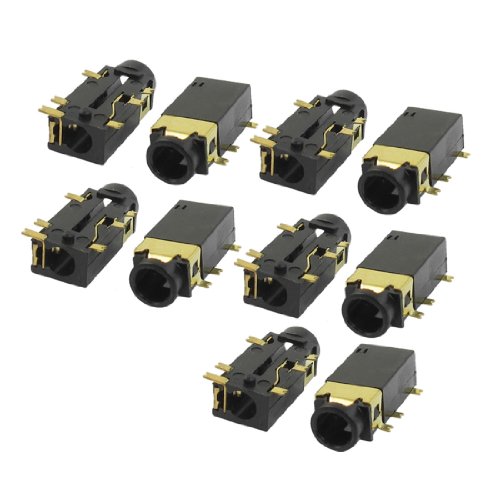 sourcing map 10 STK 6-polig 3.5mm Kopfhörer Stereo Stecker PCB Plattenmontage Verbindung DE de von sourcing map