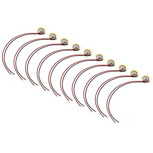 sourcing map 10 Stk. Piezoscheiben Akustisch Tonabnehmer Wandler Leitungsdraht Summer Trommel Gitarre 12mm sourcing map 10 Stk. Piezoscheiben Akustisch Tonabnehmer Wandler Leitungsdraht Summer Trommel Gitarre 12mm von sourcing map