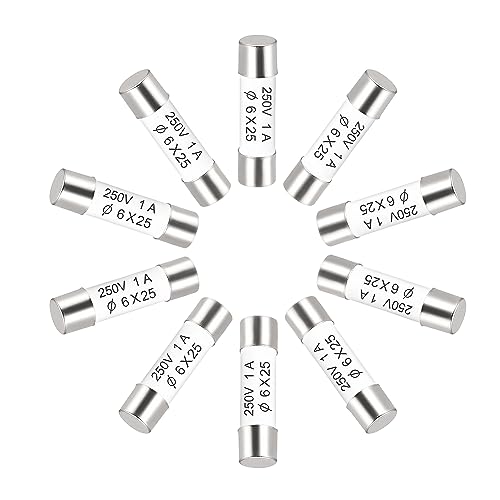 sourcing map 10 Stück Keramik Sicherungen Schneller Ersatz für 1A 250V 6x25mm Verstärker Energiesparlampe Vorschaltgerät sourcing map 10 Stück Keramik Sicherungen Schneller Ersatz für 1A 250V 6x25mm Verstärker Energiesparlampe Vorschaltgerät von sourcing map