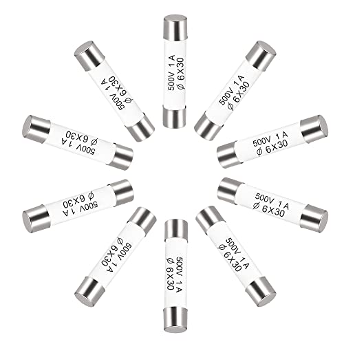 sourcing map 10 Stück Keramik Sicherungen Schneller Ersatz für 1A 500V 6x30mm Verstärker Energiesparlampe Vorschaltgerät sourcing map 10 Stück Keramik Sicherungen Schneller Ersatz für 1A 500V 6x30mm Verstärker Energiesparlampe Vorschaltgerät von sourcing map