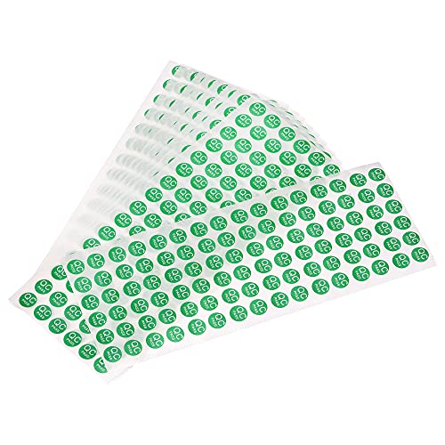 sourcing map 1000Stk.Klebeetiketten 10 mm QC PASS Mark für Industrieartikel Grün von sourcing map