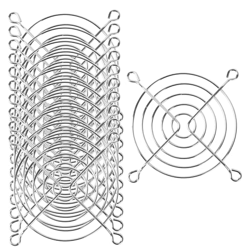 sourcing map 10er Pack Lüftergitter Metall PC Computer Kühlung Lüfter Fingerschutz (Silber 80mm x 80mm) von sourcing map