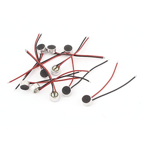 sourcing map 10stk 6mm x 3.5mm Mini Elektret Mikrofon Kondensator Pickup mit Zuleitung de von sourcing map