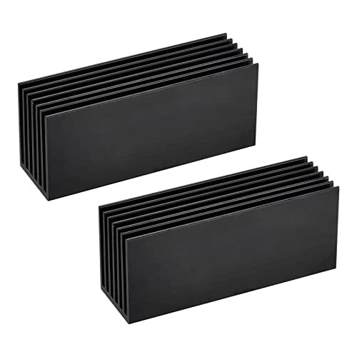 sourcing map 2 Pack M.2 SSD Kühlkörper Kühler Legierung Aluminum Hitze Spülbecken Kühlung Spülbecken für PC 70x22x30mm Schwarz von sourcing map