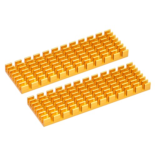 sourcing map 2 Pack M.2 SSD Kühlkörper Kühler mit Thermische Pad Legierung Aluminum Kühlung Spülbecken für PC 70x22x6mm Gold sourcing map 2 Pack M.2 SSD Kühlkörper Kühler mit Thermische Pad Legierung Aluminum Kühlung Spülbecken für PC 70x22x6mm Gold von sourcing map