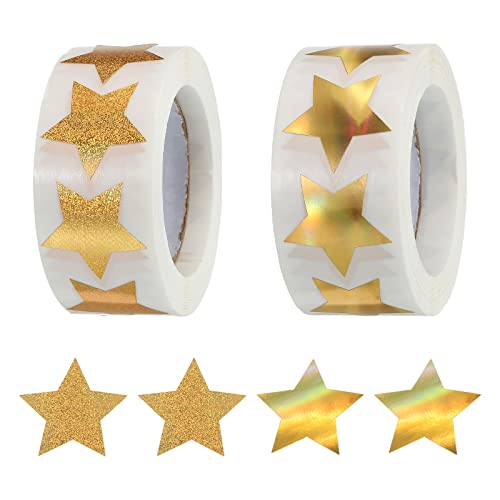 sourcing map 2 Rolle Glitter Stern Aufkleber 1" Kleber Glitzernde Etiketten für Hinweise Grußkarten Geschenk Boxen 500 Zählen/Rolle Gold sourcing map 2 Rolle Glitter Stern Aufkleber 1" Kleber Glitzernde Etiketten für Hinweise Grußkarten Geschenk Boxen 500 Zählen/Rolle Gold von sourcing map