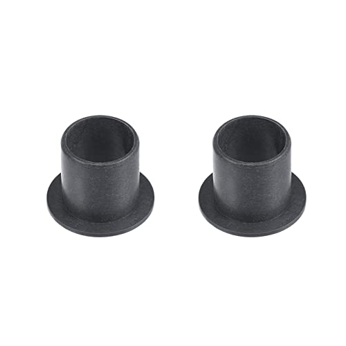 sourcing map 2 Stück Geflanschte Ärmel Gleitlager 12mm Bohrung 14mm Außendurchm. 15mm Länge POM Ummantelte Ölfreie Buchsen Schwarz von sourcing map