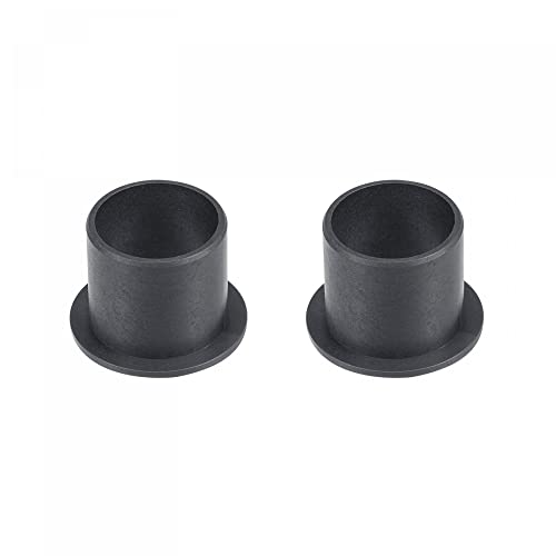 sourcing map 2 Stück Geflanschte Ärmel Gleitlager 20mm Bohrung 23mm Außendurchm. 21mm Länge POM Ummantelte Ölfreie Buchsen Schwarz von sourcing map