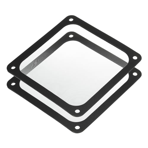sourcing map 2 Stück PC-Staubfilter, 120x120mm Magnetischer Rahmen Nylon Computer Gehäuse Lüfterstaubschutzgitter Staubschutzgitter für Computergehäuse Lautsprecher, Schwarz von sourcing map