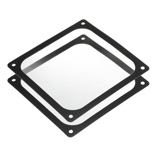 sourcing map 2 Stück PC-Staubfilter, 140x140mm Magnetischer Rahmen Nylon Computer Gehäuse Lüfterstaubschutzgitter Staubschutzgitter für Computergehäuse Lautsprecher, Schwarz von sourcing map