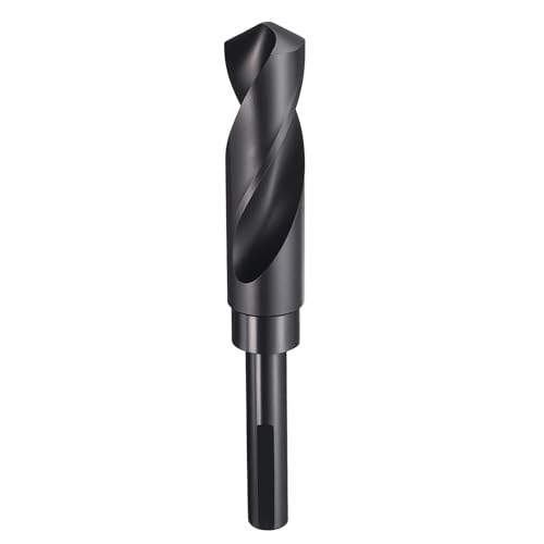 sourcing map 27/32-Zoll-Bohrer, 12 mm, reduzierter Schaft, 3-flach, 4241, Hochgeschwindigkeitsstahl, Nitrieren, schwarz, 118°-Standardspitze für Kunststoff, Holz, Kupfer, Aluminium, Eisen sourcing map 27/32-Zoll-Bohrer, 12 mm, reduzierter Schaft, 3-flach, 4241, Hochgeschwindigkeitsstahl, Nitrieren, schwarz, 118°-Standardspitze für Kunststoff, Holz, Kupfer, Aluminium, Eisen von sourcing map