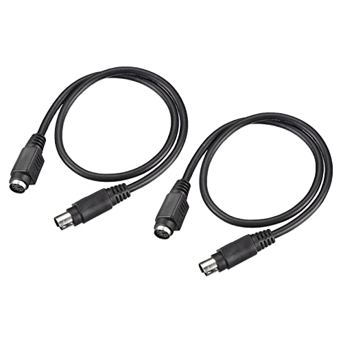 sourcing map 2Stk PS/2 Maus und Tastatur Erweiterung Kabel 6 Pin 1.64Ft Stecker an Buchse für PC von sourcing map