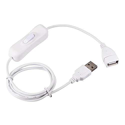 sourcing map 2Stk. USB Kabel mit Ein/Aus Schalter USB Stecker auf Buchse Verlängerungskabel 1m Weiß für LED Schreibtischlampe LED Streifen sourcing map 2Stk. USB Kabel mit Ein/Aus Schalter USB Stecker auf Buchse Verlängerungskabel 1m Weiß für LED Schreibtischlampe LED Streifen von sourcing map