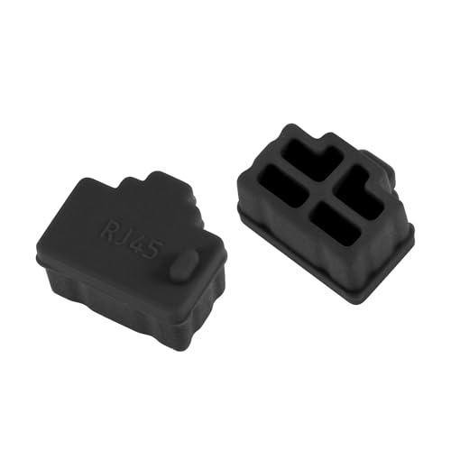 sourcing map 30Stk. RJ45 Silikon Schutz Ethernet Hub Port staubdichte Kappe Abdeckung 12mmx8,3mm schwarz von sourcing map
