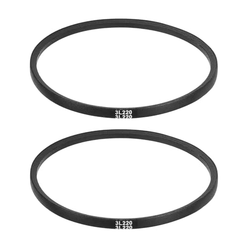 sourcing map 3L220 Classic gewickelter Gummi-Keilriemen, 559 mm Außenumfang, 3L-Profil-Keilriemen, 0,95 cm Breite, 7/32 Zoll Höhe, 2 Stück von sourcing map