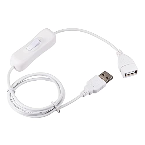 sourcing map 3Stk. USB Kabel mit Ein/Aus Schalter USB Stecker auf Buchse Verlängerungskabel 1m Weiß für LED Schreibtischlampe LED Streifen sourcing map 3Stk. USB Kabel mit Ein/Aus Schalter USB Stecker auf Buchse Verlängerungskabel 1m Weiß für LED Schreibtischlampe LED Streifen von sourcing map