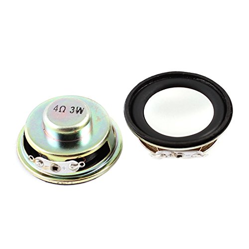sourcing map 3W 4 Ohm Metallgehäuse Runder Magnet Lautsprecher Lautsprecher 2 Stück de de von sourcing map