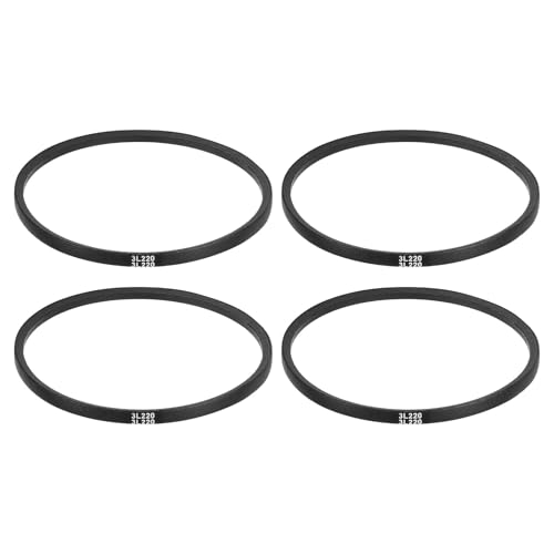 sourcing map 4 Stück 3L220 Classic gewickelter Gummi-Keilriemen, 559 mm Außenumfang, 3L-Profil-Keilriemen, 0,95 cm Breite, 7/32 Zoll Höhe von sourcing map