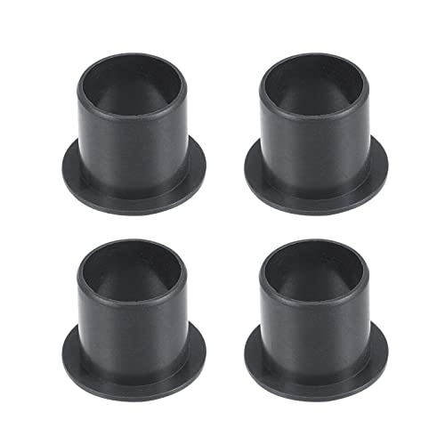 sourcing map 4 Stück Geflanschte Ärmel Gleitlager 15mm Bohrung 17mm Außendurchm. 17mm Länge POM Ummantelte Ölfreie Buchsen Schwarz von sourcing map