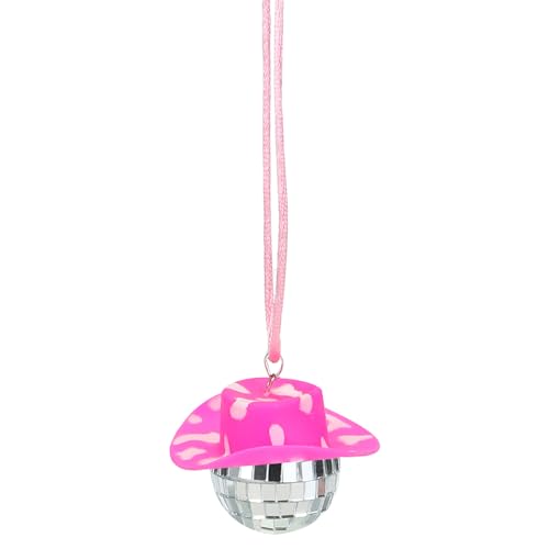 sourcing map 4cm Discokugel Autozubehör Bling Disco Spiegel Ornament Autospiegel Hängend für Auto Geburtstag Party Zubehör Weiß Rosa Silber von sourcing map