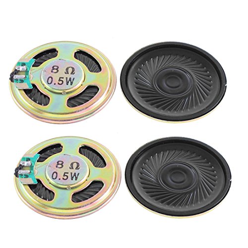 sourcing map 4stk 8 Ohm 0.5W Metallschale DVD Interner Magnet Mini Lautsprecher 40mm de von sourcing map