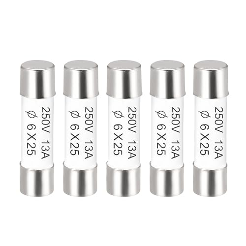 sourcing map 5 Stück Keramik Patronensicherungen Sicherungen Schnelle Ersatz 13A 250V 6x25mm für Verstärker Energiesparlampe Vorschaltgerät sourcing map 5 Stück Keramik Patronensicherungen Sicherungen Schnelle Ersatz 13A 250V 6x25mm für Verstärker Energiesparlampe Vorschaltgerät von sourcing map